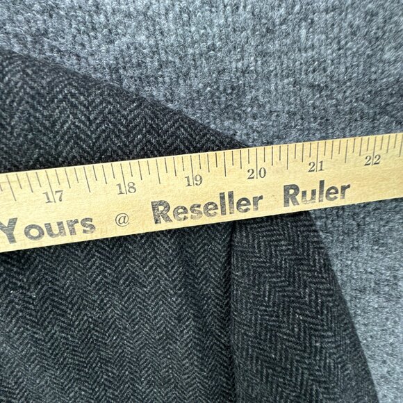 Joseph Abboud Sport Coat Mens XL Gray Herringbone Wool Blend Elbow Patch Blazer - Picture 14 of 16